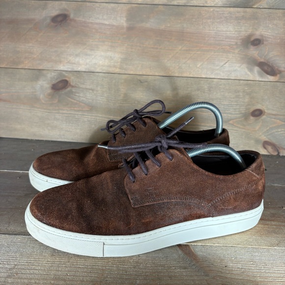 allen edmonds howard mens size 8.5 shoes brown suede dress causal sneakers